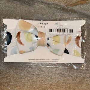 Little Sleepies Bamboo Luna Moon Neutral Luxe Bow Headband NWT